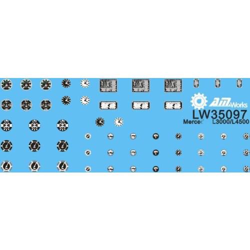 1:35 Scale Vehicle Dials & Placards L3000/L4500 Model Accessory