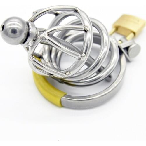 Stainless steel CB chastity lock metal men with penile chastity lock urethral catheter removal abstinence students interest conf