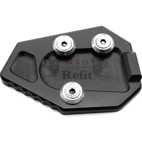Motorcycl CNC Side Stand Kickstand Kick Stank Extension Foot Plate Pad For HONDA CB1000R 2008-2015