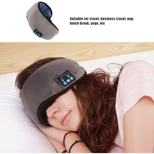 Sleep Headphone Bluetooth Sleep Mask USB Wireless Sleep Eye Mask Earphone Travel Eye Shades with Built-in Speakers Mic Handsfree