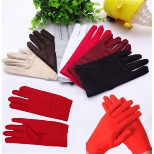 Sexy Stretchy Elastic Short Finger Gloves Women Lady Bridal Gloves Drama Dance Show Evening Party Supplies Daily Wear