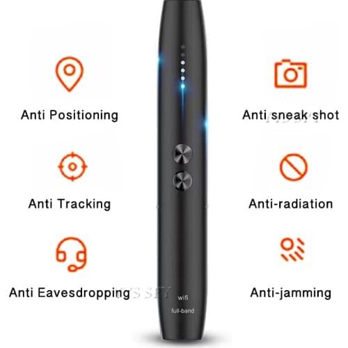 Portable Anti Candid Hidden Camera Detector Pen Wifi RF Signal Eavesdropping Pinhole Audio Wireless Bug GSM GPS Device Finder
