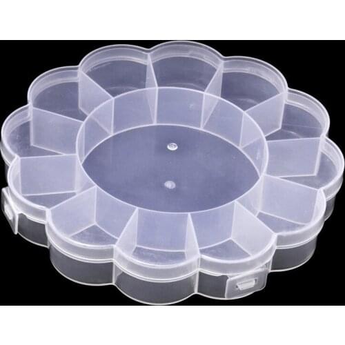 Portable Jewelry Tool Adjustable Heart Plastic Storage Box Earring Bead Screw Holder Organizer Container Kit Plastic Case