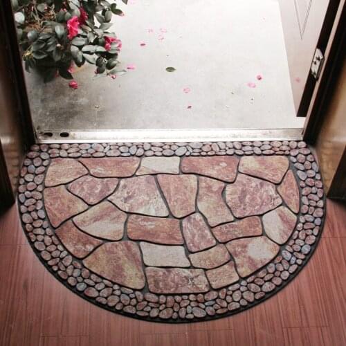 European-style room entrance anti-slip door mat carpet rubber flocking floor mat rubbing soil foot mat durable wear-resistant