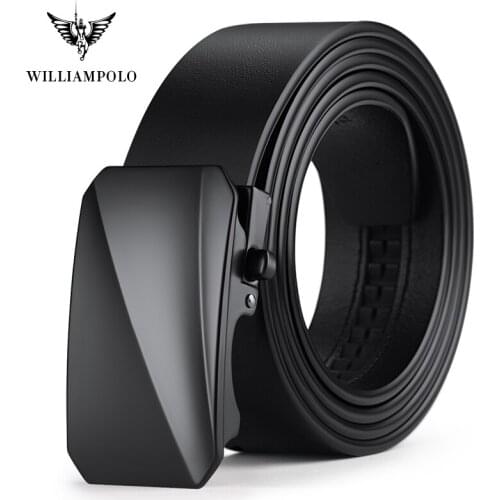 Williampolo 100% Genuine Leather Belts Automatic Buckle Fashion Belts For Men Business Popular Luxury Belts PL18407-08P