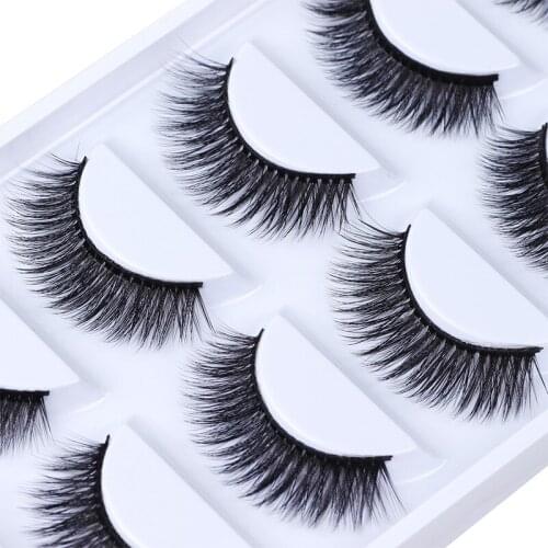 2018 New 5 Pairs Mink Eyelashes Natural Makeup Long 3D Volume Lashes Hand Made Soft False Eyelashes Extension maquiagem