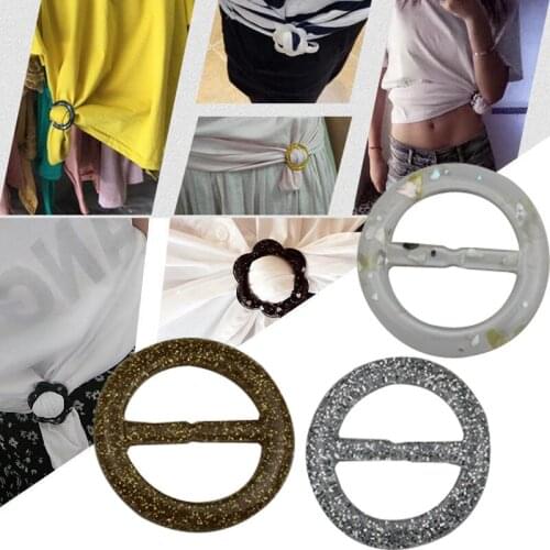 10 Pcs Resin round T-shirt knotting adjustment buckle Belt Buckles Round Buckle For Windproof Coat Bags DIY Sewing Accessories