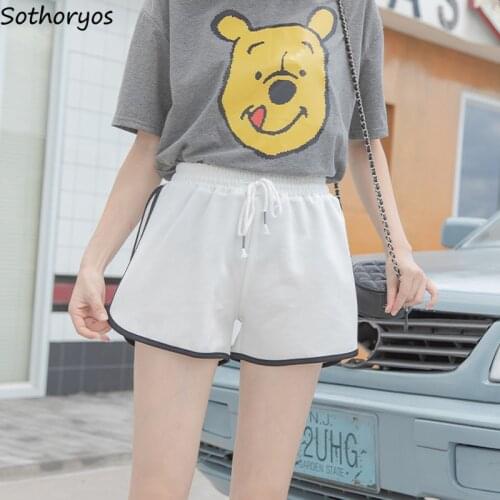 Summer Sleep Bottoms Women Loose Patchwork Cozy Shorts Quick-dry Nightwear Breathable Students Elastic Waist Females Lounge Chic