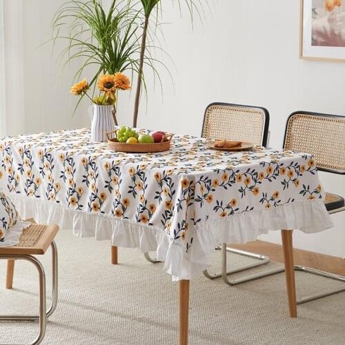 Garden style tablecloth living room tea table cloth dustproof table cover kitchen table cover party banquet home decoration