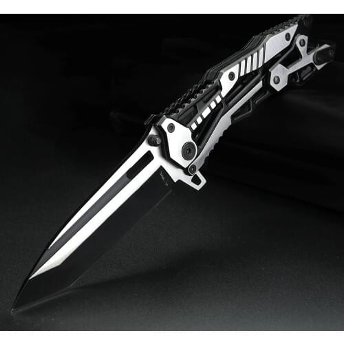 Folding Blade Knife Black Stainless Steel Pocket Knife CS Go Short Knife Collection Knives for Outdoor Hunting Handmade
