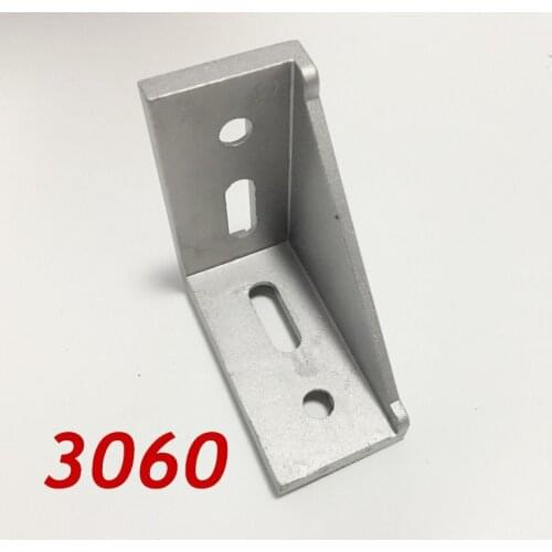 10pcs/lots 3060 corner fitting angle aluminum 58 x 58 L connector bracket fastener match use 3060 industrial aluminum profile