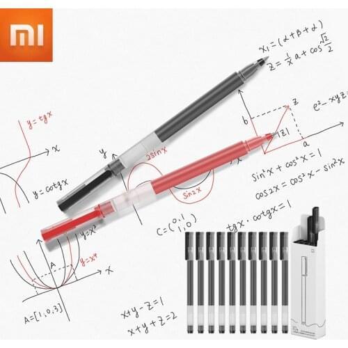 Xiaomi Super Durable Writing Sign Pen 0.5mm Gel pen Signing Pens Smooth Switzerland Refill Red Black Ink Pen Ballpoint Pen