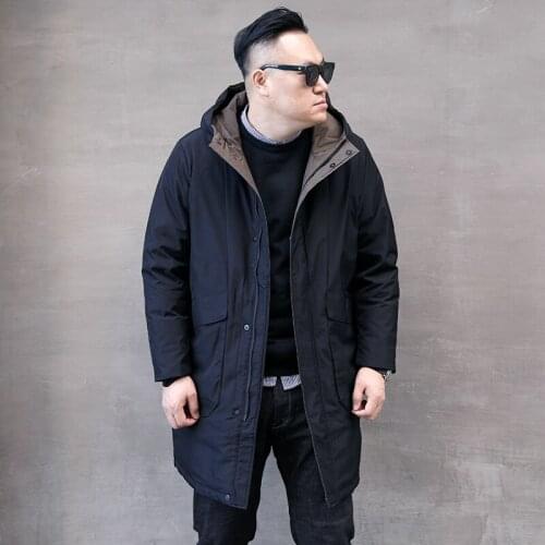 Winter Coat Men Korean White Duck Down Jacket Plus Size Puffer Jacket Men Hooded Warm Parka Casaco 18196 YY1336