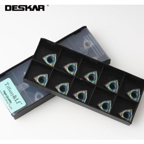 10PCS DESKAR SPMG050204 SPMG060204-TG WCMX030208 WCMT06T308 WCMT050308-SF TF618 Hardened Steel Turning Tools Lathe Cutter Tool