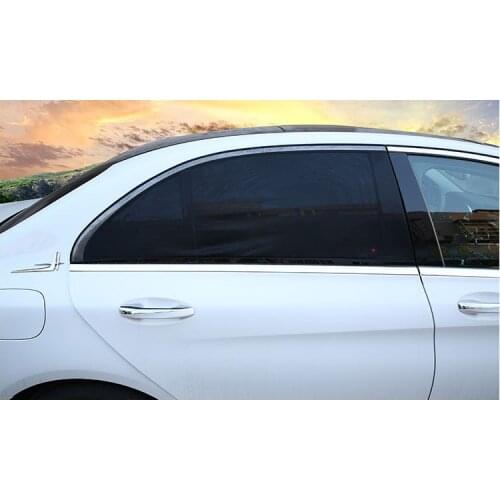 2 pcsCar Window Film Cover Automobile Window Curtains Crapes Network Sunscreen Insulation The Side Sunshade Curtain Automobile