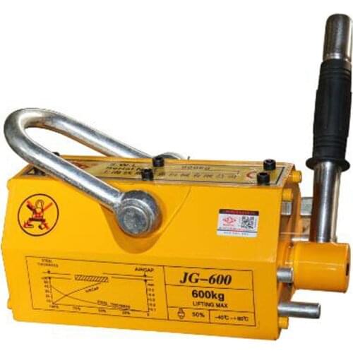 600KG(1800Lbs) Manual Permanent Magnetic Lifter/Permanent Lifting Magnet for Iron Steel Crane Hoist Lifting Magnet YS-600