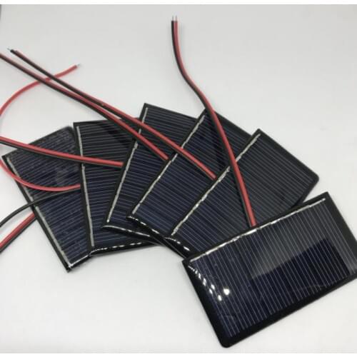 ALLMEJORES 5V solar panel 30ma 0.3W Polycrystalline soalr cell epoxy module for diy LED light sunpower toy 5pcs/Lot