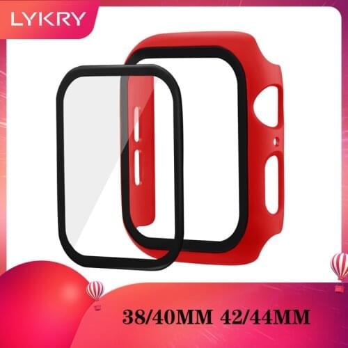 LYKRY Cover for Apple i Watch Series 6 5 4 3 2 1 SE iWatch 38mm 40mm 42mm 44mm Bumper Case Screen Protector Accessories