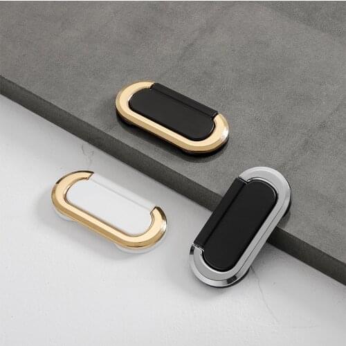 Zinc alloy gusset plate concealed handle hidden handle modern simple European style handle cupboard handles muebles