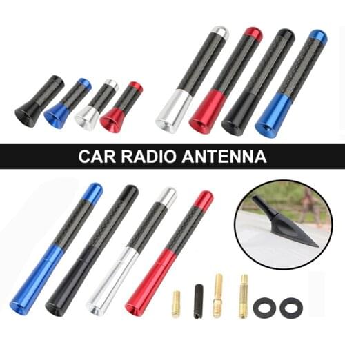 Car Roof Decorative Antenna Carbon Fiber 3.5cm Short Mast Antenna No Function For VW Polo Passat B5 B6 B7 B8 CC GOLF Vento