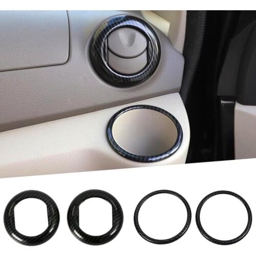 For Nissan NV200 Evalia 2010 2018 Carbon Fiber Color Front Water Cup Holder Interior Air Condition Vent Outlet Frame Cover Trim