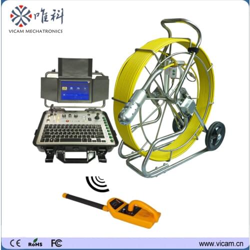 Hot selling! 512Hz locator 360 degree rotating sewerage pipeline video inspection camera with 120m cable and HD DVR V8-3288PT-1