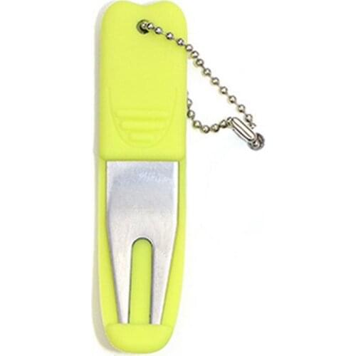 Golf Divot Tool Safe Foldable Ball Mark Pitch Cleaner Training Accessories for Outdoor Golf Training Aids