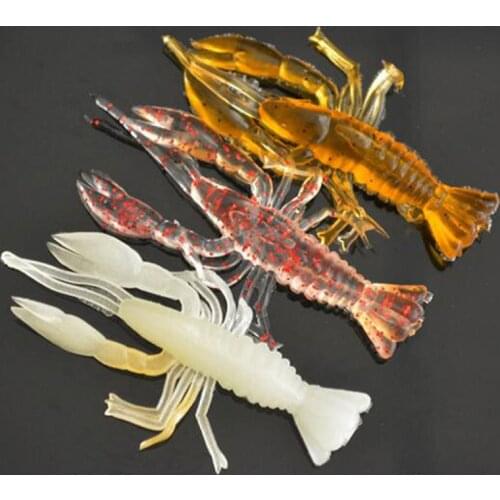 Artificial Hammer Shrimp Lure 55mm/1.5g High Quality Silicone Fishing Bait Anti-Corrosion Professional Fishing Lure Soft Bait