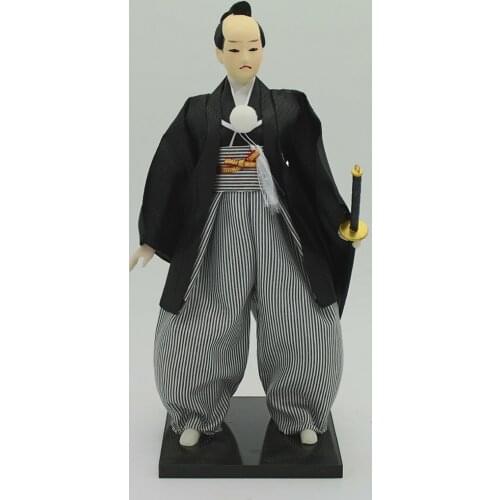 12'' Delicate Post-Modern Japanese Samurai Male Doll Figure Oriental Model Home Decoration Collection Doll Gift for Kids