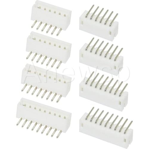100PCS ZH1.5 1.5mm pitch connector Right Angle Pin socket 2P 3P 4P 5P 6P 7P 8P-12P Right Angle Pin Male Micro JST Socket