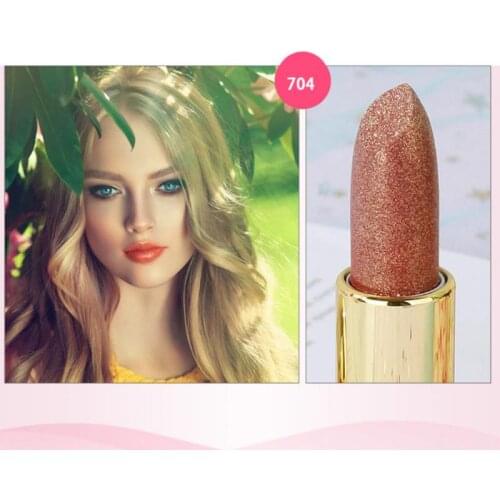1 Pcs Shimmer Capsule Lipstick Silky Moisturizing Easy To Wear Long-lasting Makeup Belleza Batom Cosmetics Wholesale TSLM2