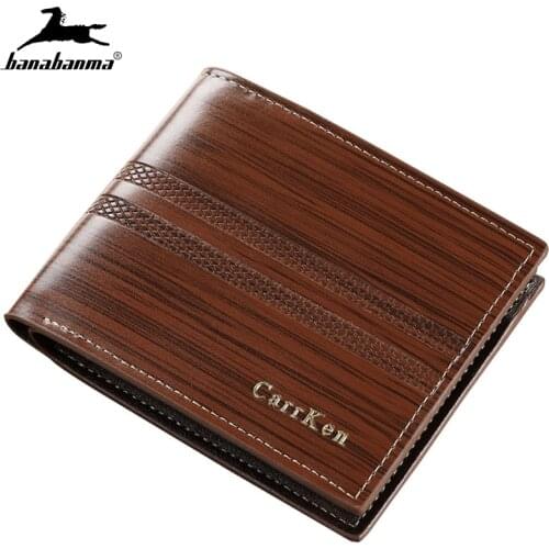 Mens wallets short Three fold small man wallet mini clutch mens natural leather erkek cuzdan carteiras purse mans money bag