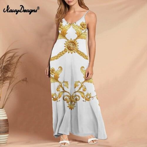 Noisydesigns Sexy Long Dress For Women Whlte Sling Sleeveless Casual Beach Red Luxury Floral Print Dresses Vestios Plus Size 4XL