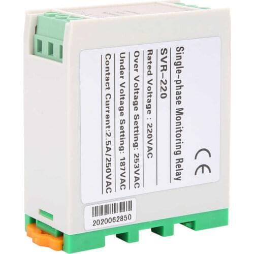 Single Phase Over and Under Voltage Protector Protective Device 3LED Voltage Monitoring Relay SVR-220