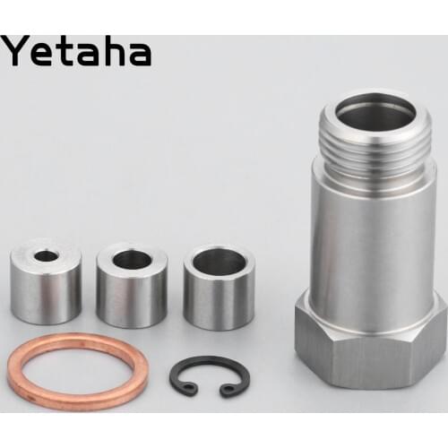 Yetaha O2 Oxygen Sensor Spacer Adapter Isolator CEL Fix Bung Adjustable Inserts M18x1.5 Threaded Sensor Restrictor Fitting Kit