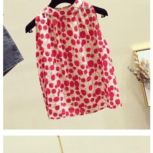 Chiffon Broken Flower Shows Shoulder Foreign Atmosphere Sweet Small Uncut Upper Garment Tops for Women