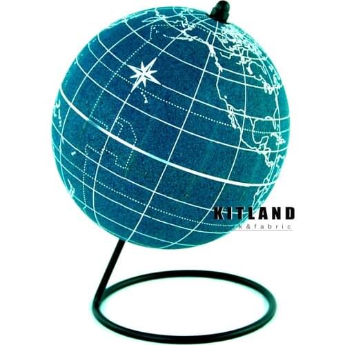 Blue Cork Wooden Tellurion Globe World Map with Metal Base Tellurion Cork Message Board
