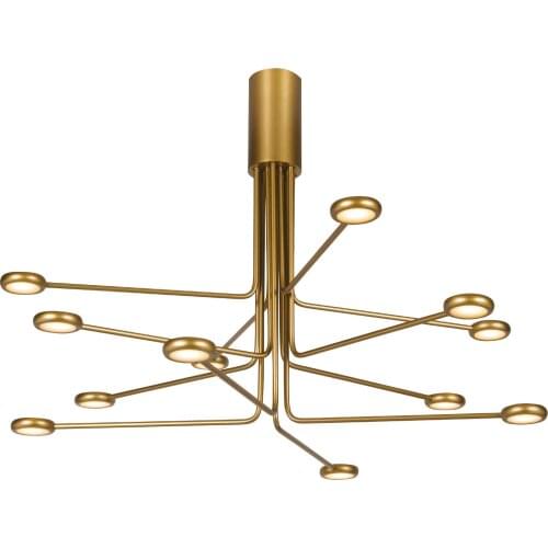 Led ceiling lamp/ceiling lamp, decorative aluminum finish matte gold, modern and elegant style