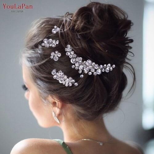 YouLaPan HP387 Rhinestone Hair Pins Handmade Accessories Hairpin Bride Head Comb for Wedding Trendy Hair Accessories Hair Clips