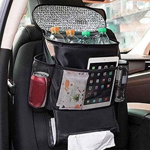 Car Seat Back Multi-pocket Insulation Bag Hanging Storage Bag Travel Car Accessories Organizer M8617