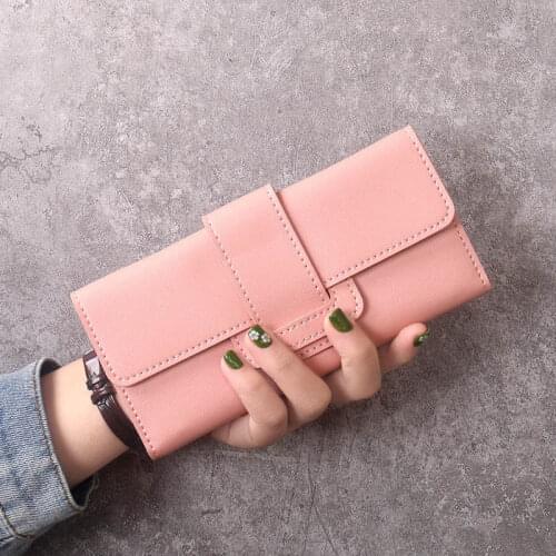 Womens Wallets Purses PU Leather Trifold Long Wallet Money Coin Pocket Card Holder Female Wallet Purse Clutch