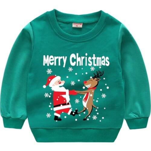 KEAIYOUHUO Winter Clothes New Baby Boy Clothes Sweatshirt For Teens Christmas snowflake Cartoon Print Hoodies For Girls 2-6 Age