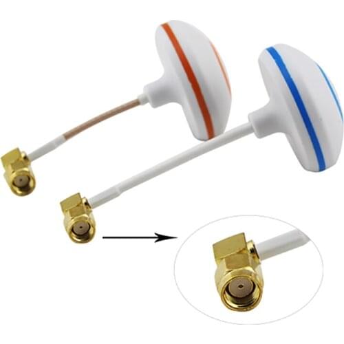 1pair 90 degree L Shape Inner Hole 5.8Ghz FPV High-gain Clover Mushrooms RP-SMA Male Antenna Set for RC quadcopter Aerial Photo