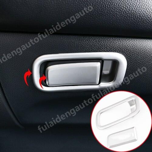 2pcs For Honda 10th Accord 2018-2020 Carbon fiber ABS Matte Interior Glove Box Handle Cover Trim Car Styling Accessories