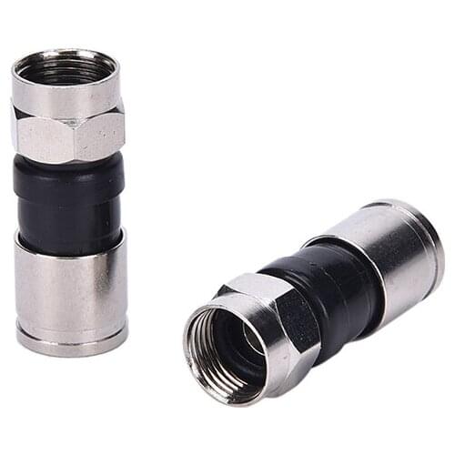 2pcs/set RG6 F Type Compression Snap Seal Plug Connector For Sky Satellite Virgin Cable Home use