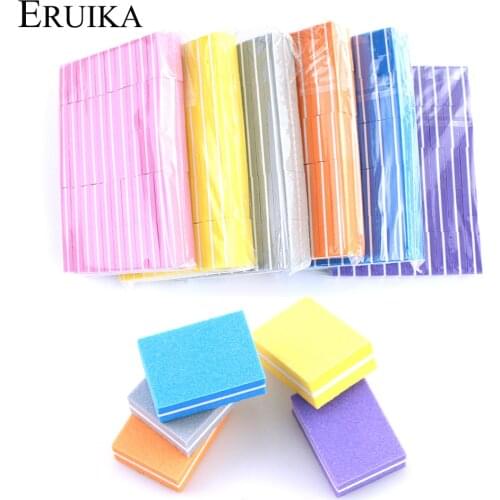 50PCS Mini Nail Sponge Nail File Double-sided Blocks Nail Buffer Sanding Polishing Manicure Nail Tools Pedicure Manicure Tool