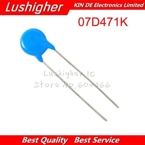 50pcs Varistor 07D471K 07D471 470V Piezoresistor 7D471K
