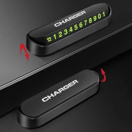 Car Temporary Stop Sign Parking Card Telephone Number Card Plate for Dodge charger accessories car styling