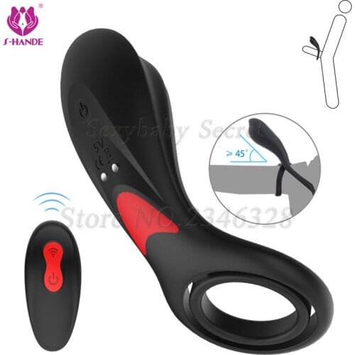 Wireless Remote Control 9 Speeds Vibrating Delay Ejaculation Rings Vibrators Clitoral Massager Adult Sex Toys for Couples Men
