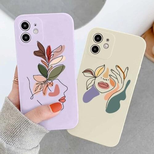 For Samsung Galaxy A12 A11 A10S A10e A51 A50 A52 A72 A42 A40 A41 A32 A31 A20S A20e A20 A10 A5 A02S Abstract Art Lines Cover Case